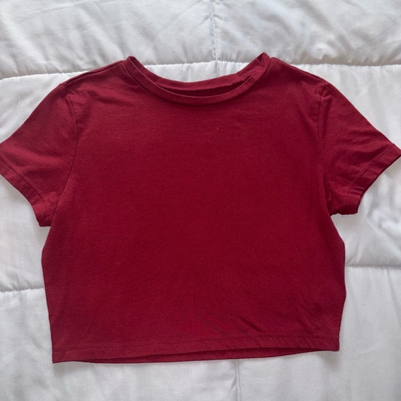 wild fable Tops - Wild Fable Burgundy Crop Top Size Large